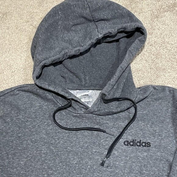 Adidas Men's Essentials Pullover Sweatshirt Hoodie Size Small Gray FM0212 - Picture 2 of 11